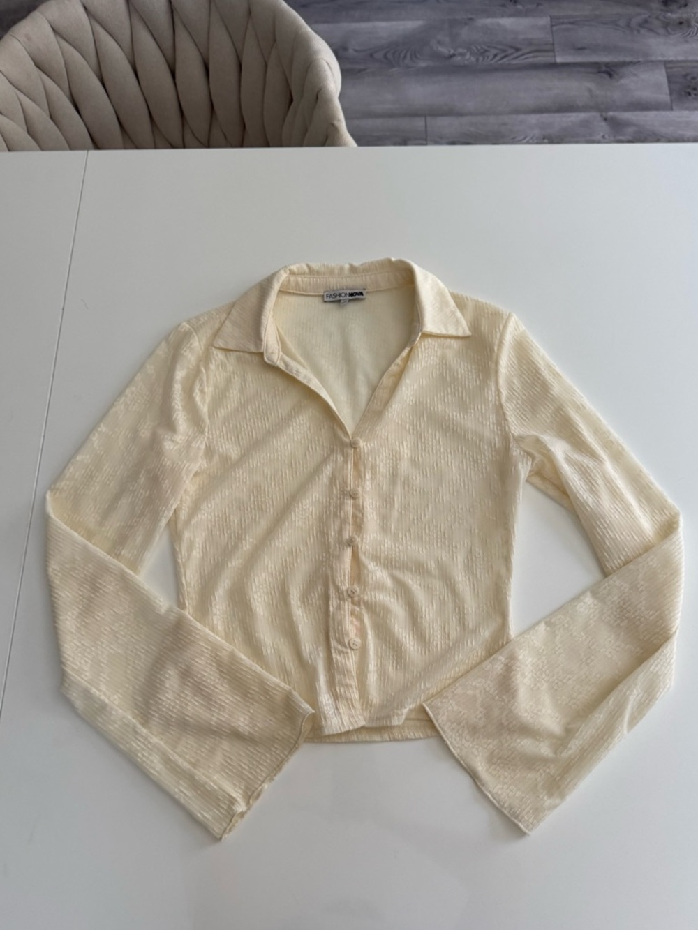 Lace Button Up Top - Picture 5 of 12